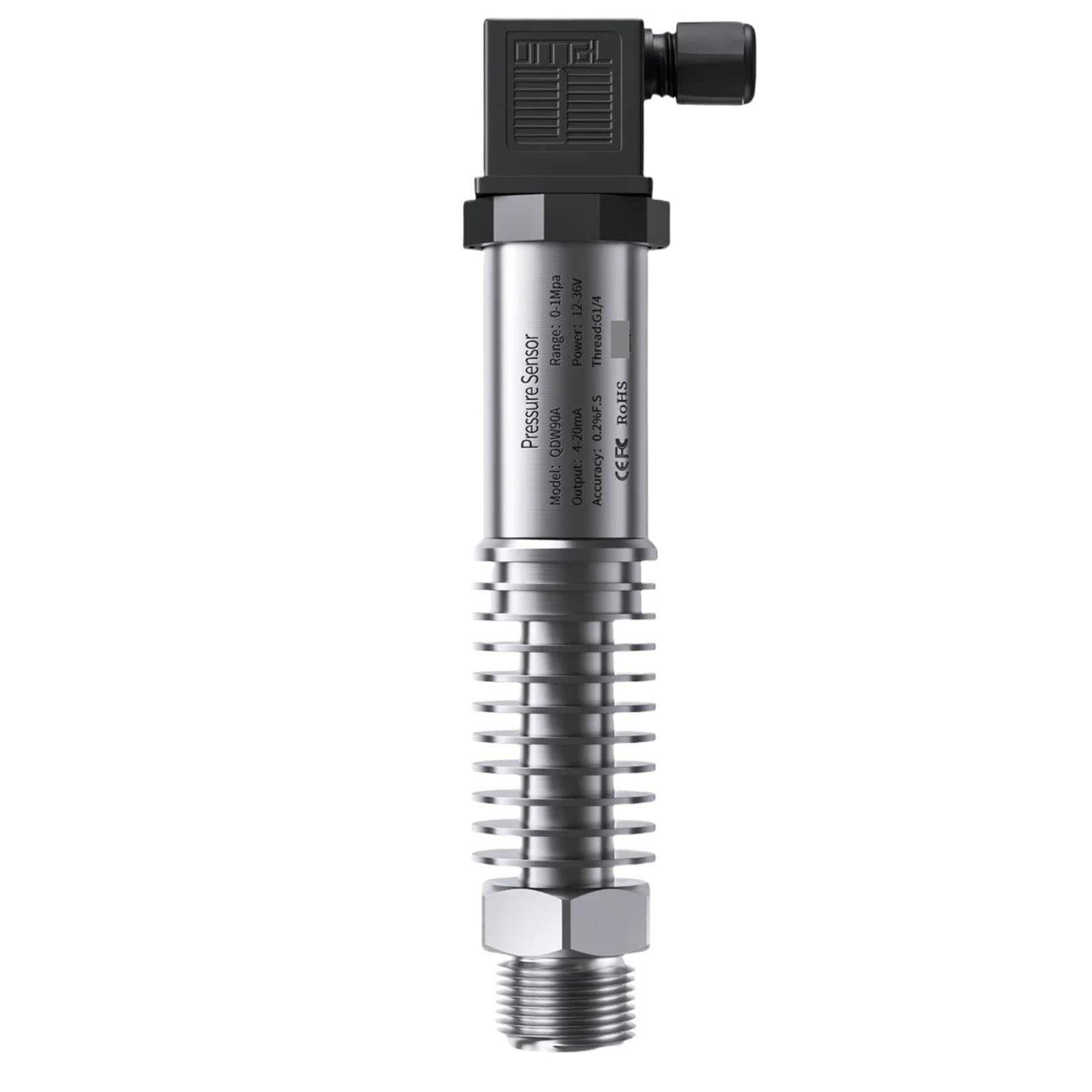 Sensor De Presión Alta Temperatura 180 °C, Aceite, Agua, Transmisor Líquidos 4-20 MA Alta precisión(-0.1~0.1MPa)