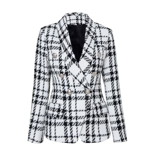 Veste de costume coupe-vent femme : blazer chic double boutonnage