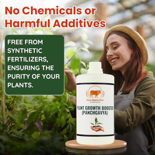 Image of Plant Nutrient Solution (Panchgavya) - Natural Liquid Fertilizer for Plant Growth - Eco-Friendly Organic Formula for All Types of Plants (1 Litre)