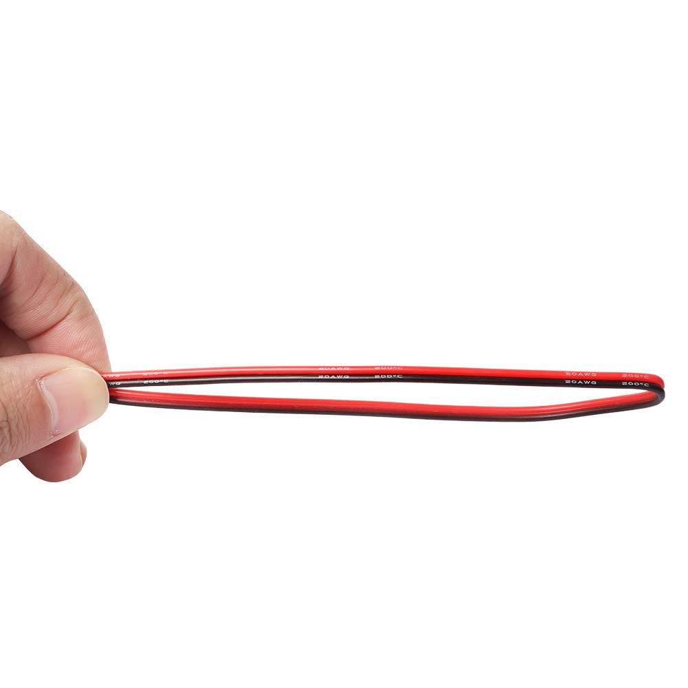 EXZEIT Cable de alambre de silicona de calibre 20, 2 pines para navegación de barco, luces de tráiler cortesía