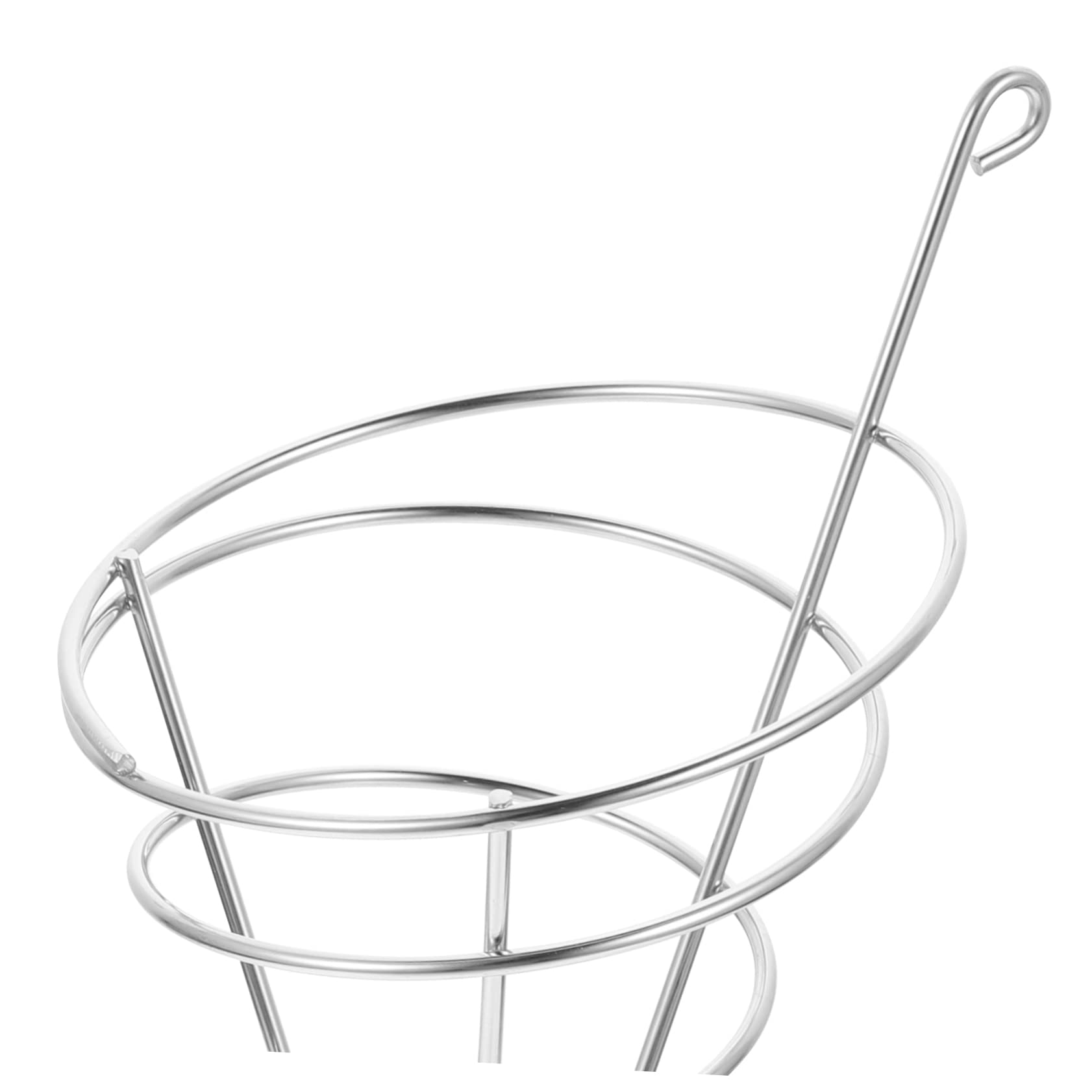CIYODO Cone Chip Holder Deep Frying Food Basket Frying Basket Cone Holder Mini Basket Turkey Burgers Chip and Dip French Fry Cone French Fries Food Storage Basket Stainless Steel Silver