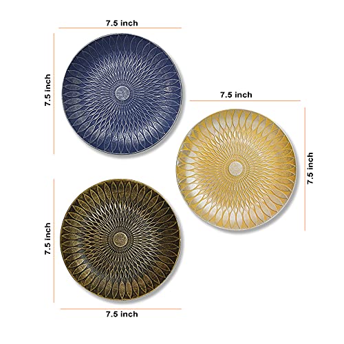 Image of Art Street Multicolor Set of 3 MDF Decorative Wall Plates,Wall Decor Plates for Home & Office Decoration -Size-7.5x7.5 Inches