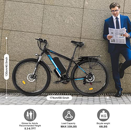 29" Electric Bike For Adults, 750W Electric Mountain Bicycle Max 30Mph 60Miles, 48V Electric Commuter Bicycle With 16Ah Removable Battery,21 Speed City E-Bike For Men Women Adult… #TOP6