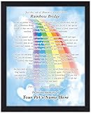 Personalized Rainbow Bridge Pet Loss Memorial Poem, Remembrance, Dog, Cat, Rabbit, Guinea Pig, Gift