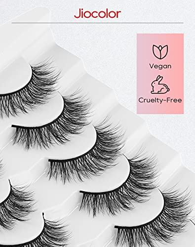 Jiocolor False Eyelashes Wispy Lashes Natural Look Lashes 13Mm Soft Faux Mink Eyelashes 3D 6D Volume 14 Pairs Fluffy Lashes Fake Eyelashes Packs Xx1 Subtler Lashes #TOP4