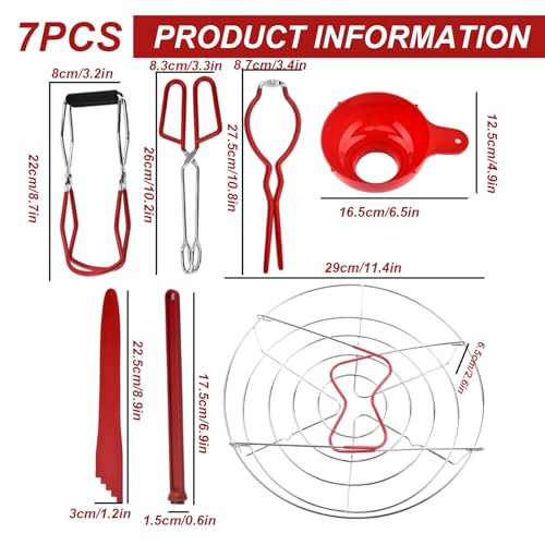 Set de 7 herramientas para enlatar en acero inoxidable duradero con mangos ergonómicos 5