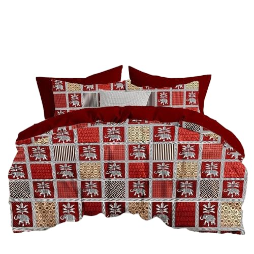 Image of NewUnique Double Bedsheet with Two Pillow Cover King Size Sanganeri Print