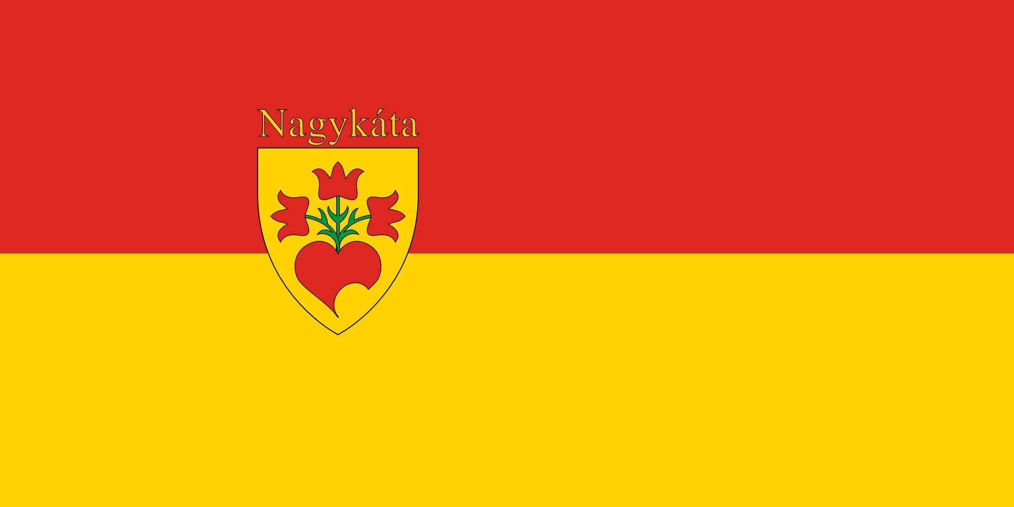Drapeau Large Nagykáta de 1.35m² idéal pour pavoiser votre balcon et événements locaux