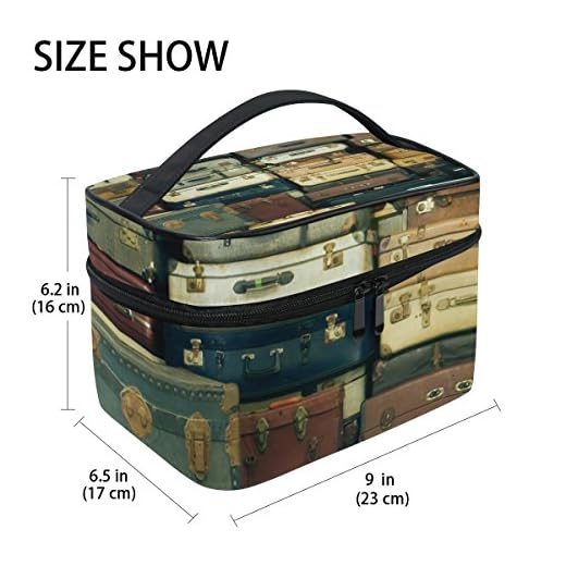 TIZORAX - Maletas antiguas de estilo vintage para maquillaje de viaje, organizador para mujeres y niñas