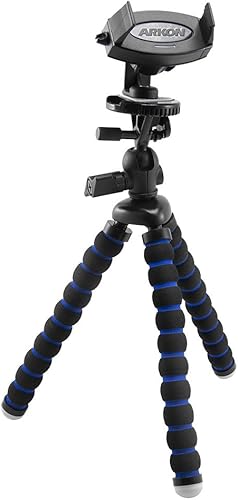 Miniatura 5 de Arkon Soporte de teléfono Pro negro - HD8RV29 y soporte de trípode para iPhone XS Max XR X 8 7 6S Plus Galaxy Note 8 5 S8 S7 Retail Negro