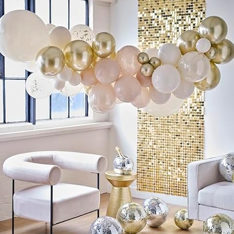 Ginger Ray Gold and Neutral Balloon Arch Cover
