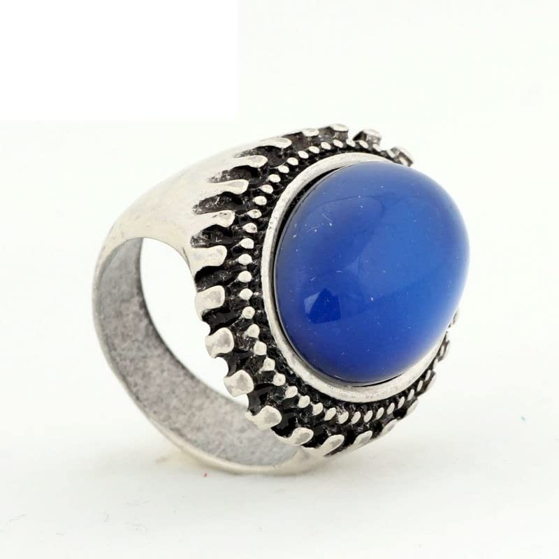 LOKILOKI 2 Uds Anillos De Estado De Ánimo Que Cambian De Color Chapados En Plata Antigua Que Cambian La Temperatura del Color Conjunto De Anillos De Sensación De Emoción para Mujeres/Hombres