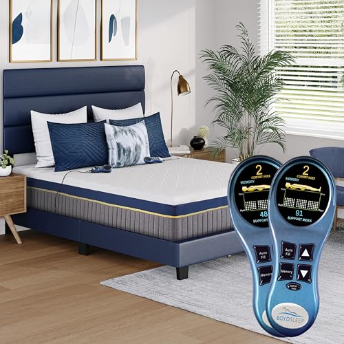 Boyd Sleep 11″ Smart Zone Mattress – Queen Size, Dual-Chamber Adjustable Comfort & Firmness...