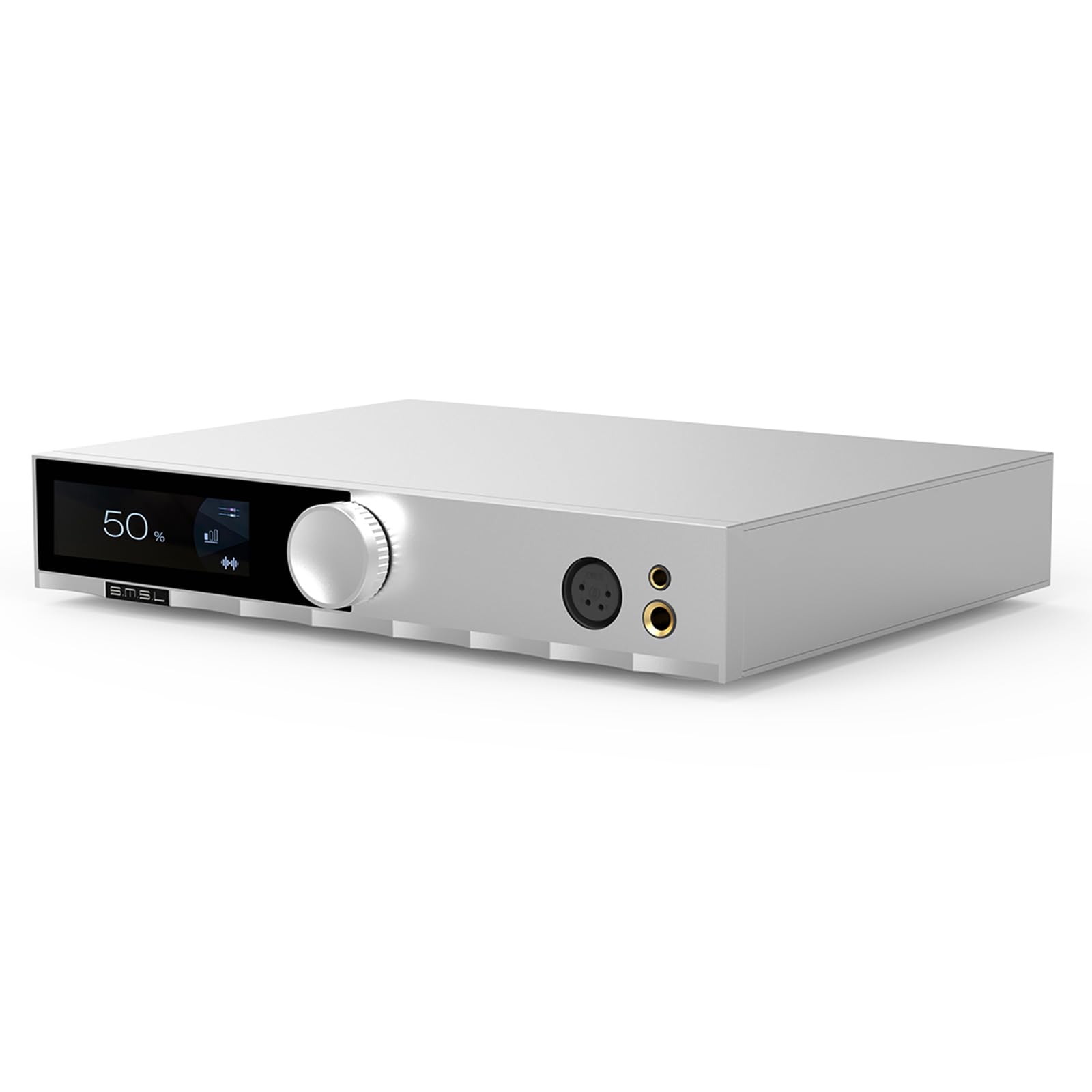SMSL H400 Balanced Headphone Amplifier HI-END Preamp 3 Gain Headphone Amp 15000mW 6.35mm/4.4mm/XLP/RCA High Power Output Headphone Preamplifier No Popping Noise with Remote Control (Sliver), Silvery
