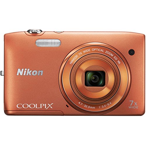 Nikon COOLPIX S3500 20.1 MP Digital Camera with 7X Zoom (Orange