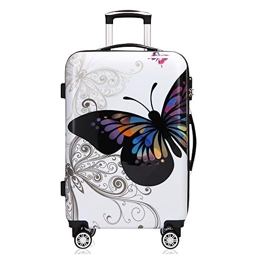 Valise rigide Butterfly avec Cadenas à combinaison - Taille L - Voyage vacances