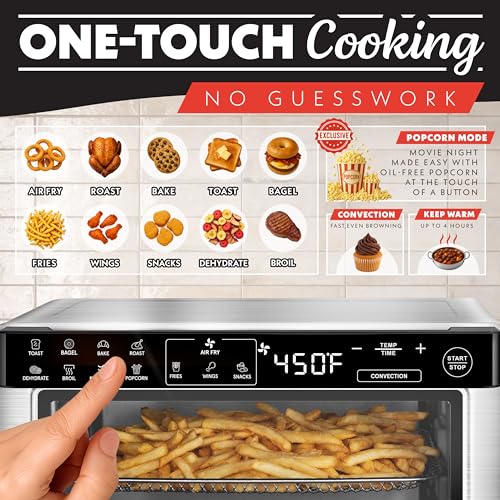 Gourmia Toaster Oven Digital Air Fryer - Convection 4-Slice, 12 Presets, Fits 9\