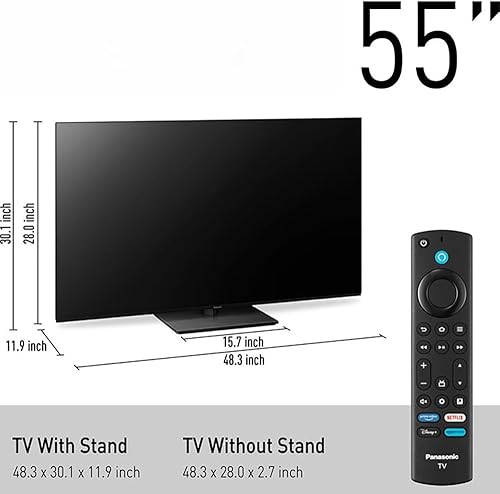 Miniatura 6 de Panasonic TV-55Z85AP Z85 55 pulgadas OLED 4K UHD Smart Fire TV (2024) Paquete con Protección Exclusiva CPS de 26 Meses, 2X Cables HDMI 4K y Guía