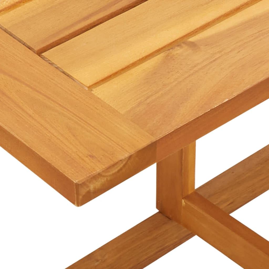 Fengshui Tavolo da giardino pieghevole in acacia con 2 sedie, 3 pezzi | Legno massello di acacia, tavolo da bistrot con lato dritto, sedia con schienale, superficie trattata a olio