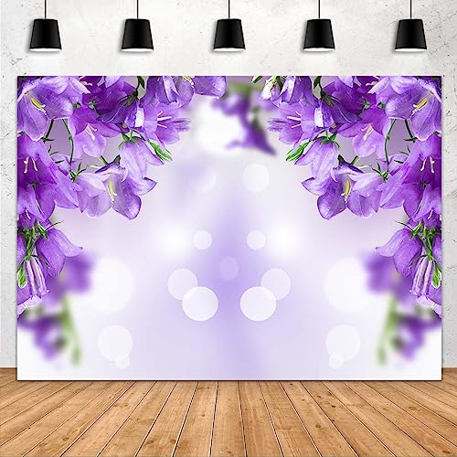 Purple Flower Bokeh Blur Party Studio Photo Background 7x5ft - image 2