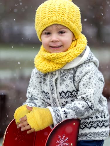 Image of Geyoga 6 Pairs Kids Fingerless Gloves