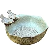 【TRINK- & FUTTERSTELLE】Zur Versorgung der Vögel wahlweise mit Wasser oder als Futterschale mit Vogelfutter befüllen. Die Vogeltränke bietet Wildvögel einen Ort zum Trinken, Baden und Säubern im Garten oder auf dem Balkon.