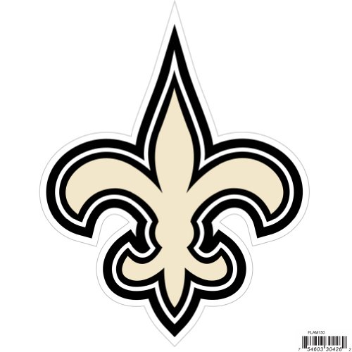 NFL Siskiyou Sports Fan Shop New Orleans Saints Logo Magnets 8 inch sheet Team Color