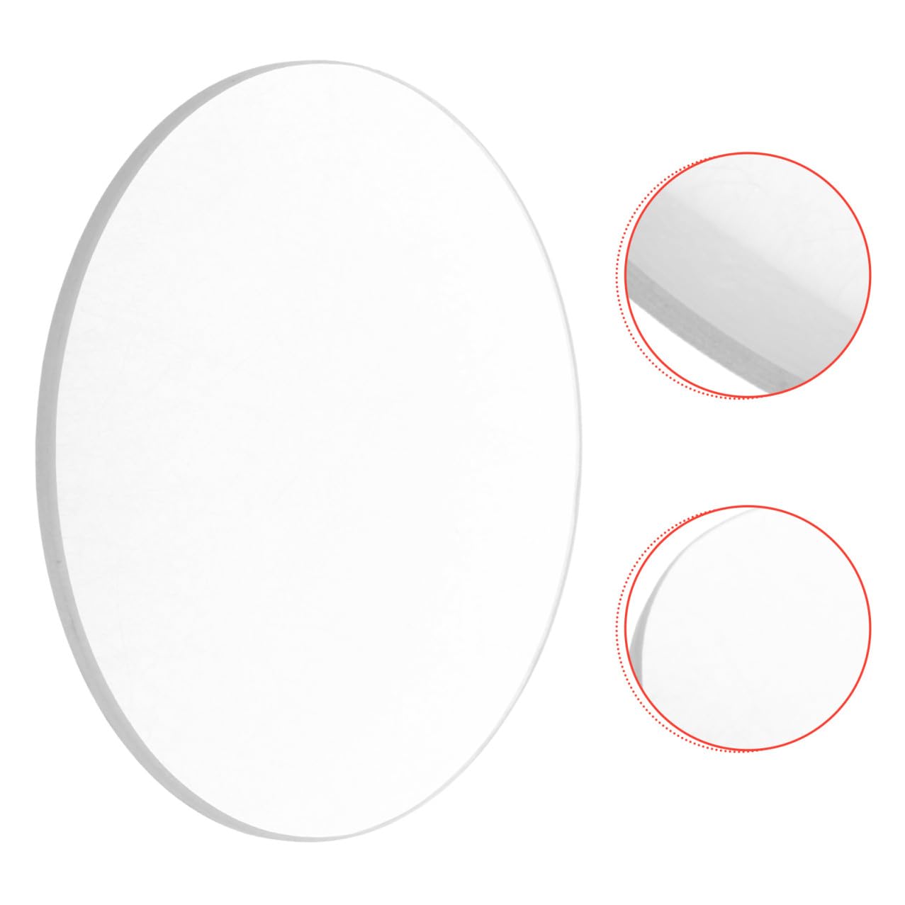 Lente in Vetro Biconvessa 10 Cm Diametro Lunghezza Focale 300 Mm, Lente Ottica per Esperimenti Scientifici e Laboratori Didattici, Vetro Trasparente Bordi Smussati per Imaging