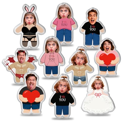 WERWAES Cuscino Personalizzato con Foto 3D Doppia Faccia - Regalo per Compleanno/Natale, Ideale per Letto e Divano con Immagini di Persone/Cani/Gatti (Style-2)