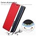 Shantime Classic Stripes Faux Leather Flip Case Compatible with Oppo Reno 15 Pro 5G India, Invisible Magnetic Cover with Card Slot, Contrast Color Design(Red)