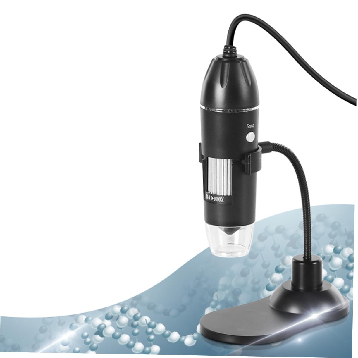 HOMSFOU Digitale Lupe mit USB-anschluss Led-Beleuchtung Flexibler Arm für Reparatur Inspektion Elektronik Labor und Sammlerstücke Vergrößerungsglas für Schmuck Jade und Antiquitäten