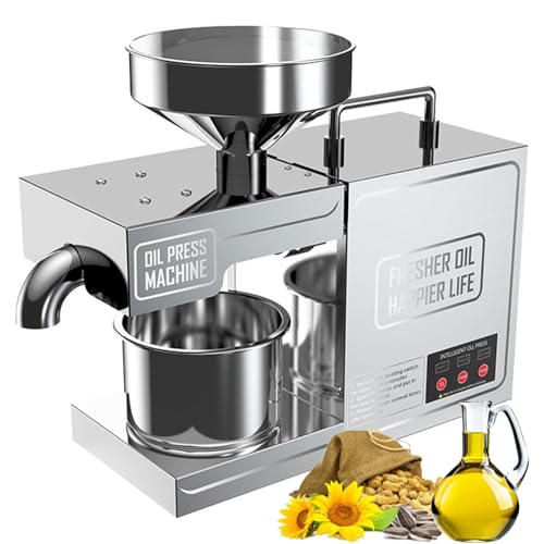 820w Olio Pressa Elettrico Frantoio Per Calda E Fredda Commerciale,Produzione Olio Al 3-6 Kg/H,Pressa Oliol Elettrico Automatico Per Arachidi, Girasoli, Noccioli E Noci