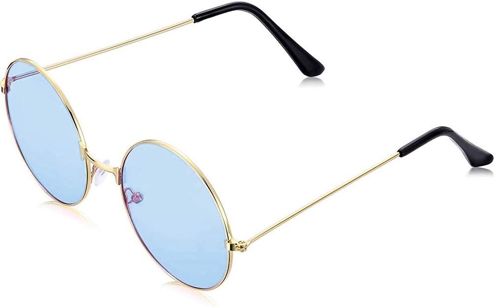 Comtervi Runde Retro John Lennon Sonnenbrille Vintage, Metall Hippie