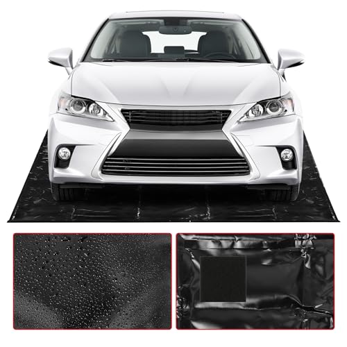 Partol QP0101101 Garage Floor Containment Mat Non-Slip Garage Floor Mat Heavy Duty Waterproof Garage Mat Floor Protection From Sand, Snow cover