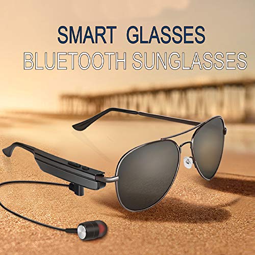 Óculos de sol inteligentes, Andoer Óculos de sol com fone de ouvido Bluetooth inteligente A8 Homens