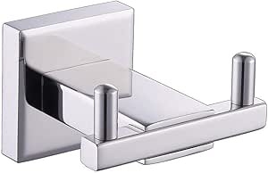 SEIDO 2-Pack Chrome Towel Hooks - SUS 304 Stainless Steel, Wall Mounted For Bathroom, Kitchen & Garage