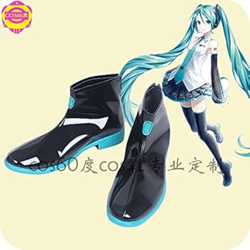 Amazon.co.jp: AnimeLife 初音ミク コスプレ靴 cosplay コス 靴 ブーツ