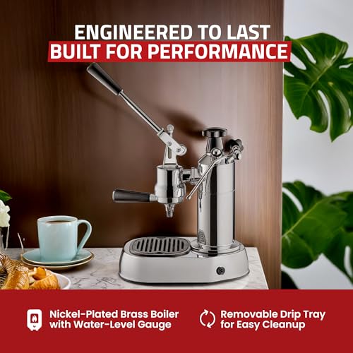 La Pavoni EPC-8 Europiccola Lever Style Espresso Machine – Chrome & Silver – Manual Espresso Maker - 0.8 L Water Capacity, Authentic Italian Craftsmanship for Home Use - Image 7