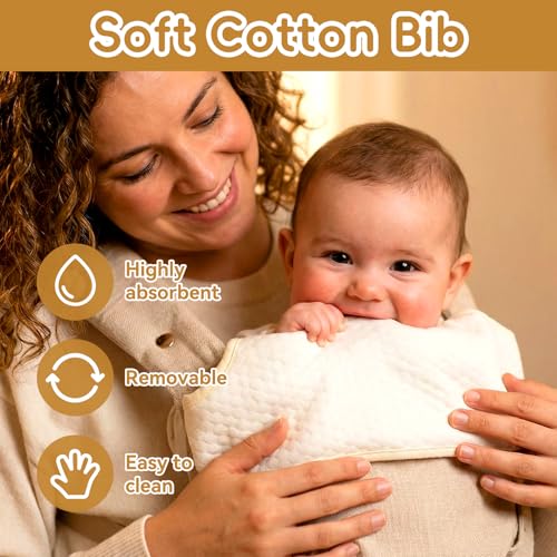 Image of Baby Carrier for Newborn to Toddler-7-45 lbs 0-36 Months Versatile & Adjustable Linen Carrier with Front Pocket Headrest Support for Moms, Dads, Beige