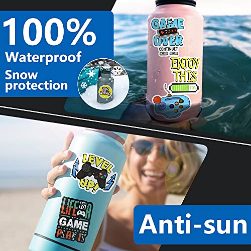 DETICKERS Gaming Stickers for Boys Kids Video Game Water Bottles 50 PCS Waterproof Vinyl Gifts for Boys Stickers - Image 5