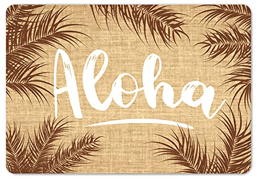 Interluxe Fußmatte 40x60 cm - Aloha Boho - rutschfeste Fussmatte als Geschenk für Freunde, Familie...