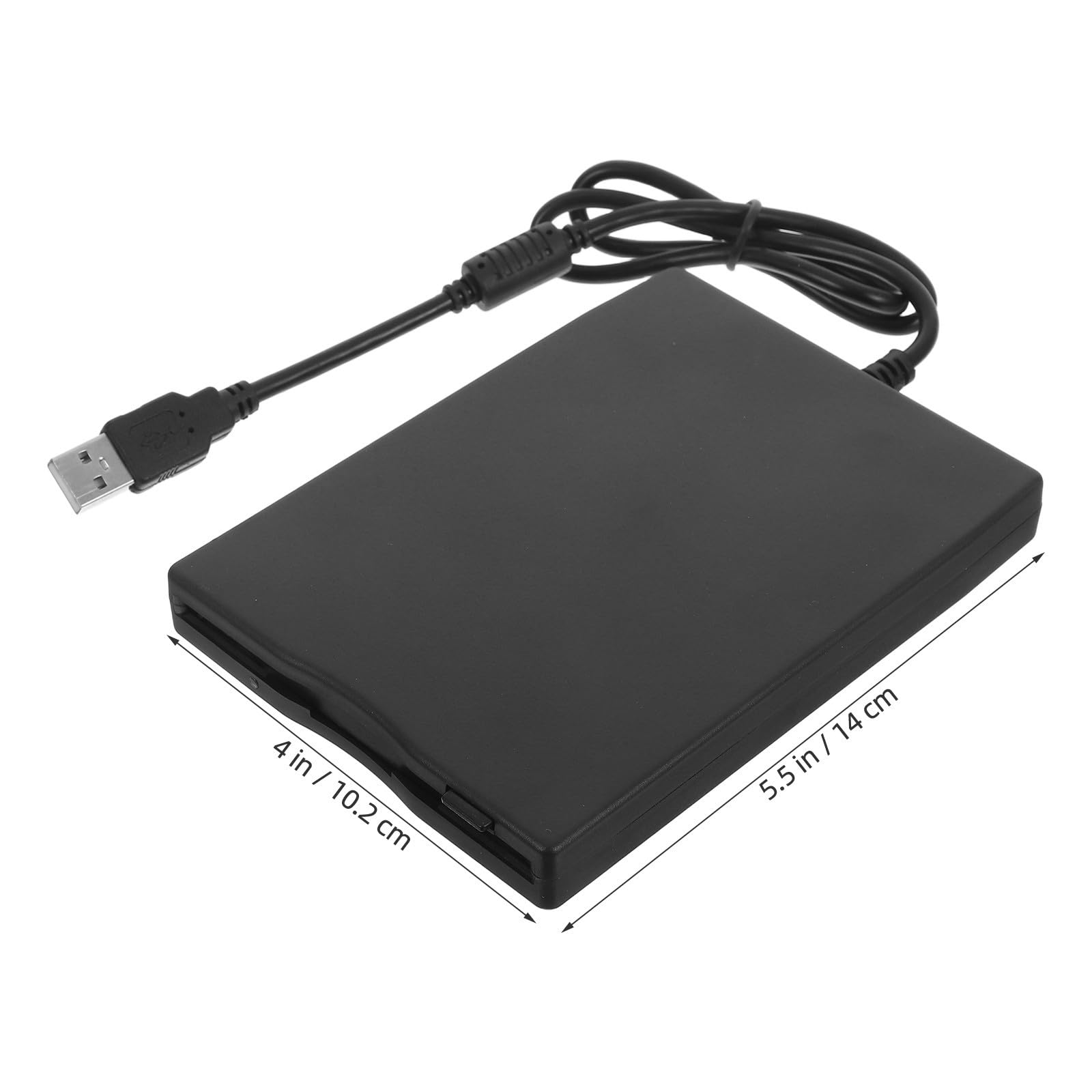 KOMBIUDA Adaptador de Unidad de Disquete USB para computadora, Lector de disquetes ABS Negro, Compatible con Varios Sistemas, para portátil y sobremesa, Lectura y Transferencia de Datos
