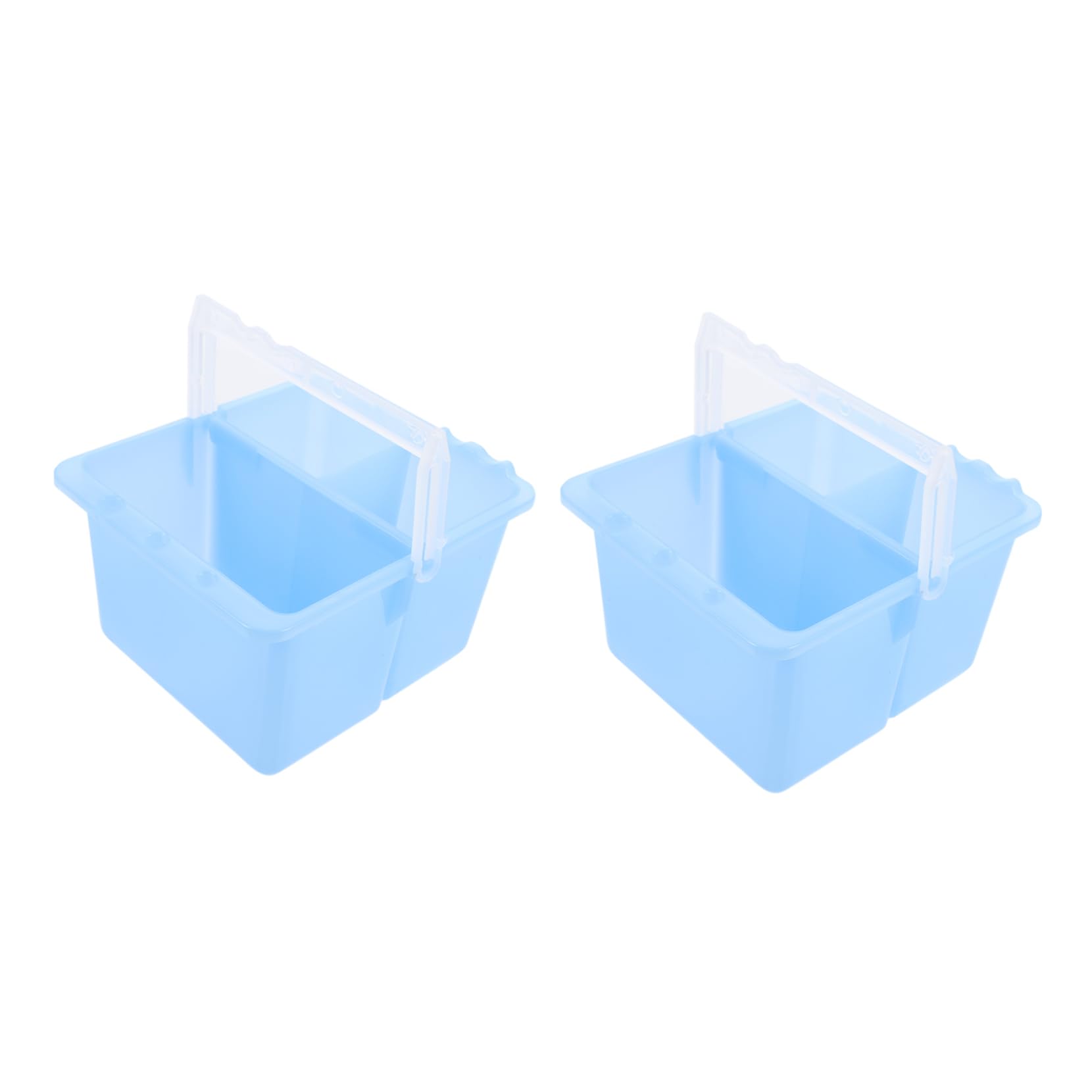 KONTONTY 2pcs Pencil Bucket Brush Cleaner Art Supplies Portable Wash Tanks Paint Brush Pen Washing Buckets Square Stand Washing Machine Cleaner Paint Water Cup Water Jug Holder Blue Plastic