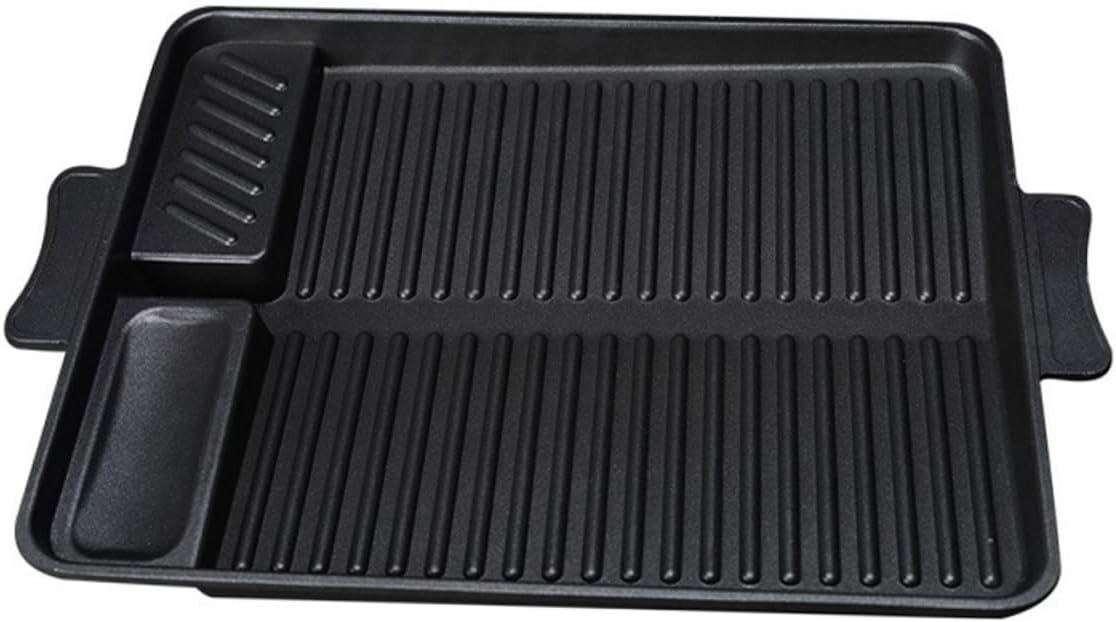 HANABASS Barbecue Griddle Pan Outdoor Grill Tray Grill Plate Bbq Bakeware Rectangular Baking Pan Dishwasher Safe