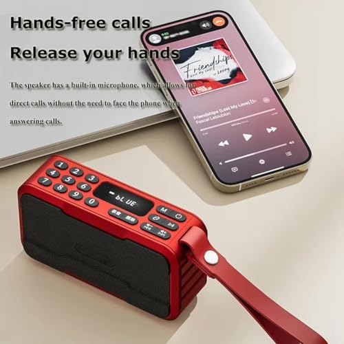 Haut-parleur Bluetooth mini FM vert avec caisson de basses et micro - 7
