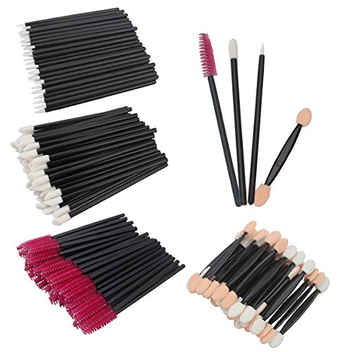 Wecoe 200Pcs Disposable Lip Brushes Eyelash Brush Eyeliner Brush Makeup Applicators