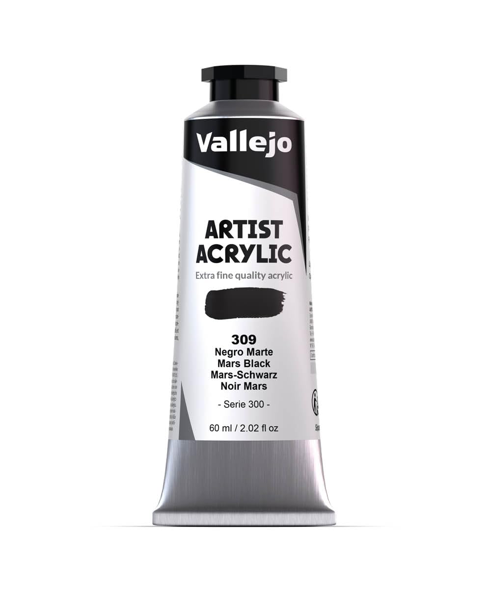 Vallejo Black : Artist Acrylic Paint : 60Ml : Mars