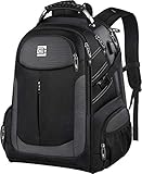 BC Bruno Cavalli Backpack for Men,TSA Large Business Travel Laptop Backpack Gifts for Men Women with USB Charging Port,Water Resistant Anti Theft Durable Computer Bag College School Bookbag Fits 15.6 Inch Laptop,Black