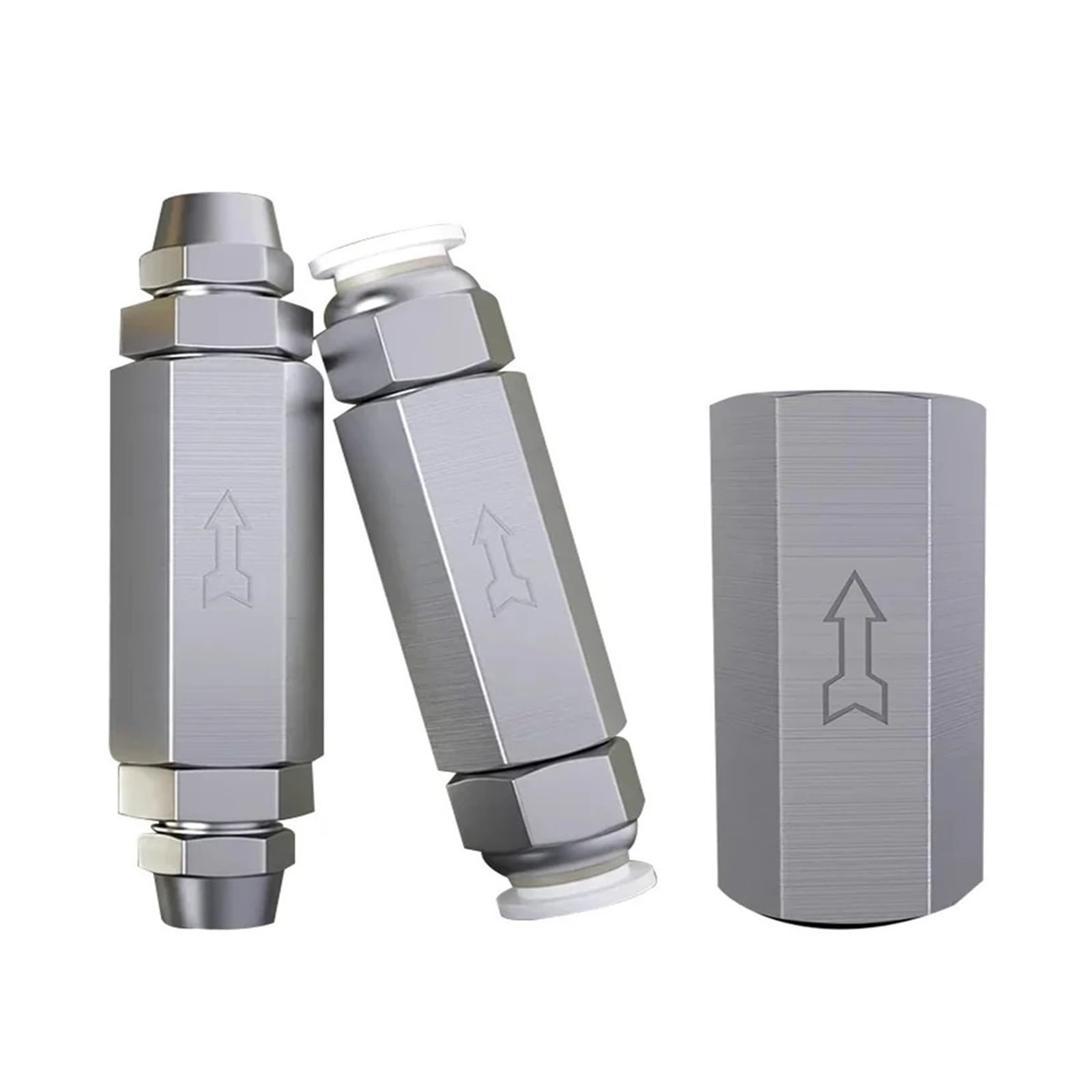 Connecteur de valve anti-retour pneumatique 6 mm 8 mm 10 mm 1/4 tuyau d'air gaz valve unidirectionnelle en laiton valve compresseur d'air raccord adaptateur joyeux (CV-03 W PC10-03, 20 pièces)