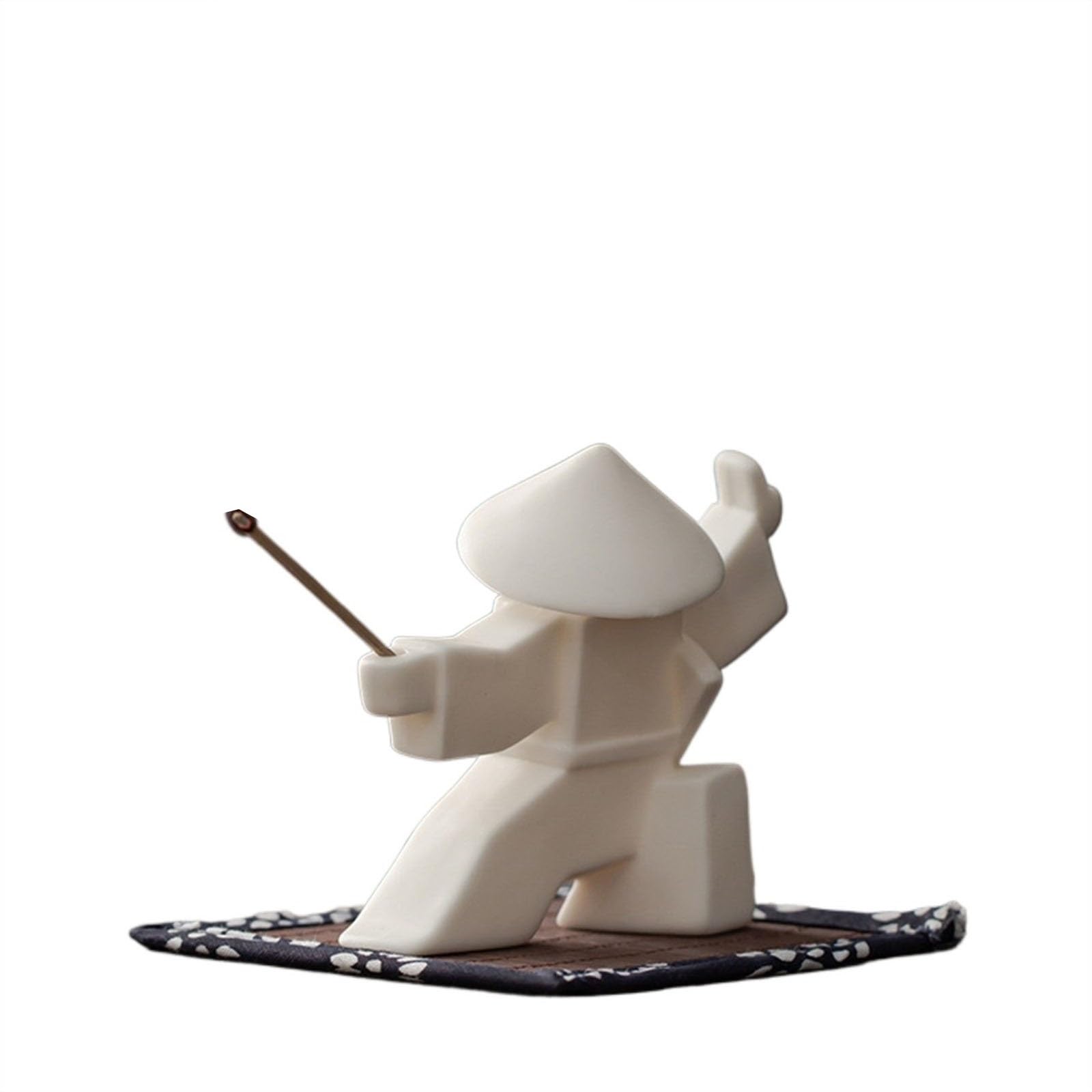 Lunchs White A Incense Holder Samurai Knight Insence-Stick Holder Creative Ornaments Incense Burner Christmas Birthday (Color:white A)